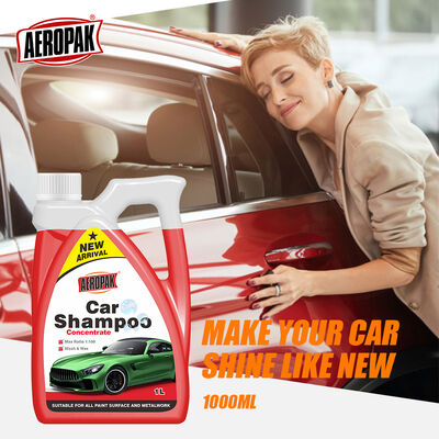 Aeropak 1000ml Lemon Fragrance Car Wash Liquid Rich Foam Car Shampoo in Plastic Bottle for Cleaning and Removing Dirt