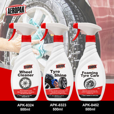 Aeropak 500ml Tire Cleaner Spray & Foam-Shine Tire & Wheel Cleaner Plastic Bottle