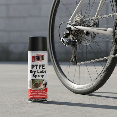AEROPAK Penetrating PTFE Dry Lube Spray Lubricant 200ml Aerosol Special Formula Reduce Corrosion Friction Wear Waterproof High