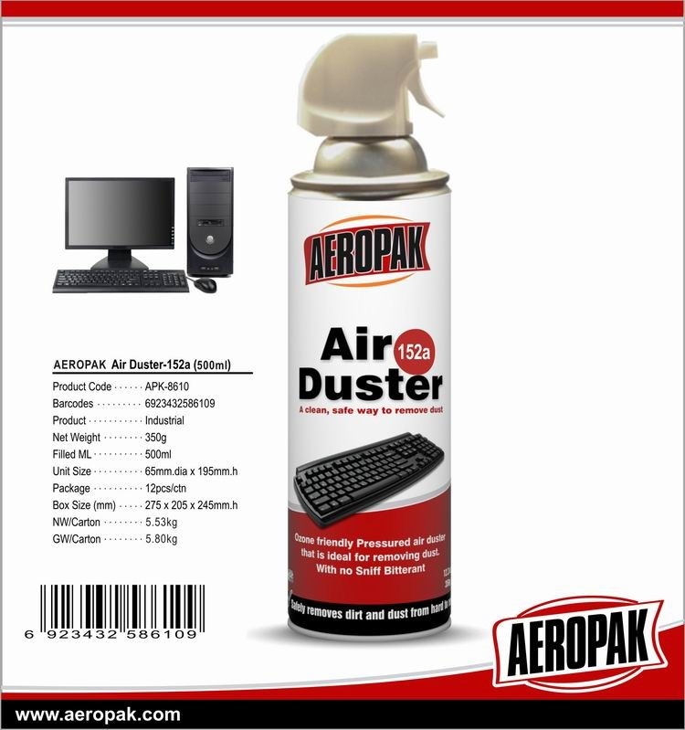Aeropak Portable 500ml 152a Electric Air Duster Spray Aerosol Cleaning Products
