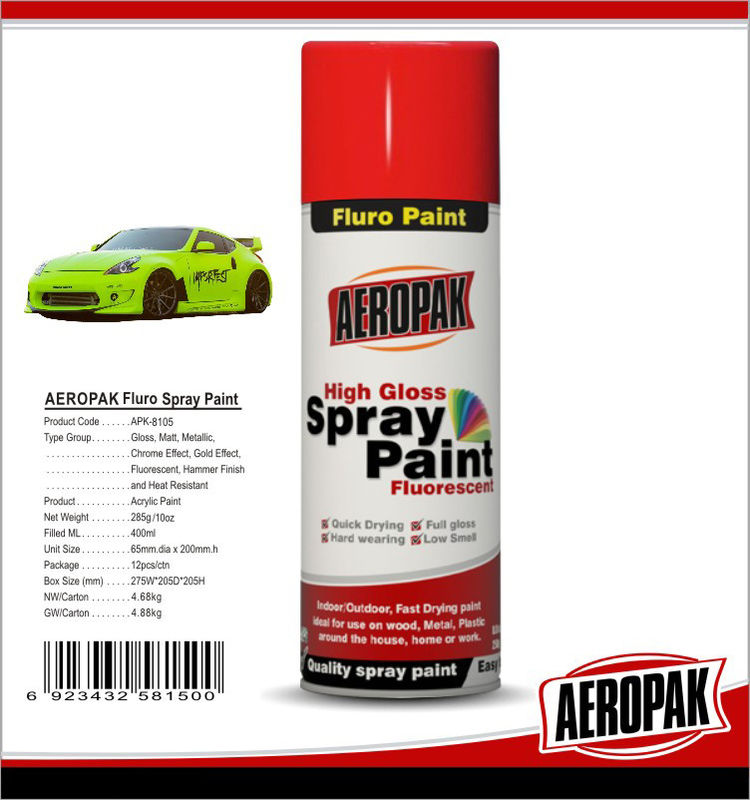 Colorful Aerosol Spray Paint 5 Minutes Surface Dry Time For Wood / Metal