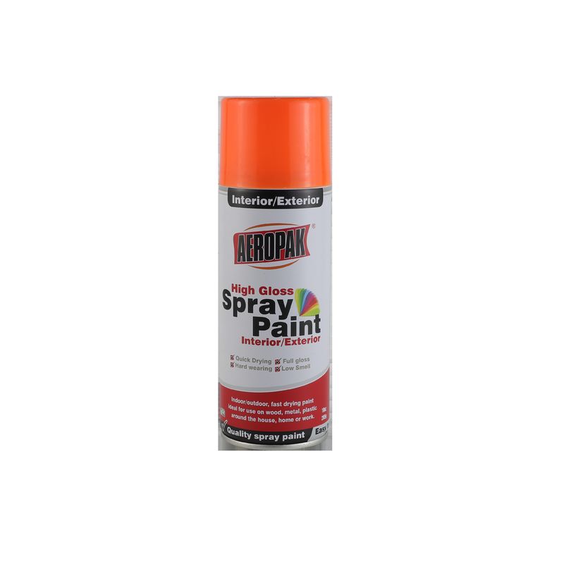 Orange Red Aerosol Spray Paint AEROPAK, MSDS Acrylic Spray Paint Fan - Shaped