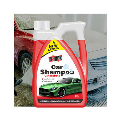Aeropak 1000 ml Shampooing pour voiture à haute mousse parfumé au citron Bouteille en plastique Nettoyeur de véhicule