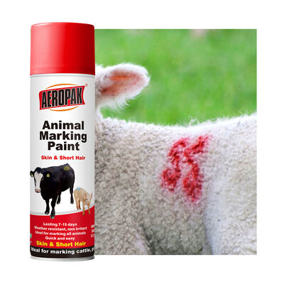 AEROPAK Marquage des animaux Peinture à pulvériser de revêtement liquide 500 ml Peinture à pulvériser de l'élevage à forte adhérence Marqueur de peinture