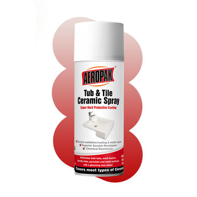 Aeropak Spray de peinture en céramique imperméable pour baignoire et carrelage Blanc 400 ml