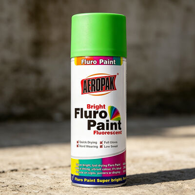 Aeropak 400ml Acrylique de haute visibilité couleur néon en gros de marque privée peinture fluorescente pulvérisation de marquage de sécurité projets bricolage