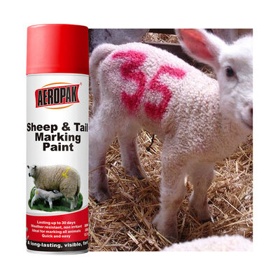 AEROPAK – revêtement liquide à base d'eau, peinture en aérosol lavable et Non toxique pour marquage de queue de cochon et de mouton, 500ml