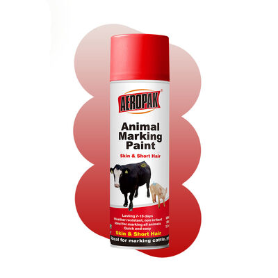 AEROPAK OEM Aérosol 500 ml Prix en gros Animal Marking Spray Peinture à base d'acrylique avec différentes couleurs pour la peau et les cheveux courts